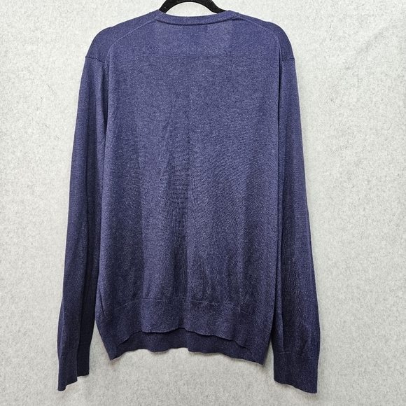 Banana Republic Luxury Blend Pull Over Sweater V Neck Silk Cashmere Men's Lg - Picture 3 of 3